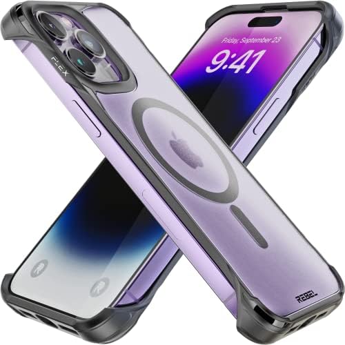 טלפון מורד iPhone 14 Pro Max Case [Frosted Flex Series] צדדים חשופים לנוחות, Magsafe חזק תואם, שקוף, אטום הלם,